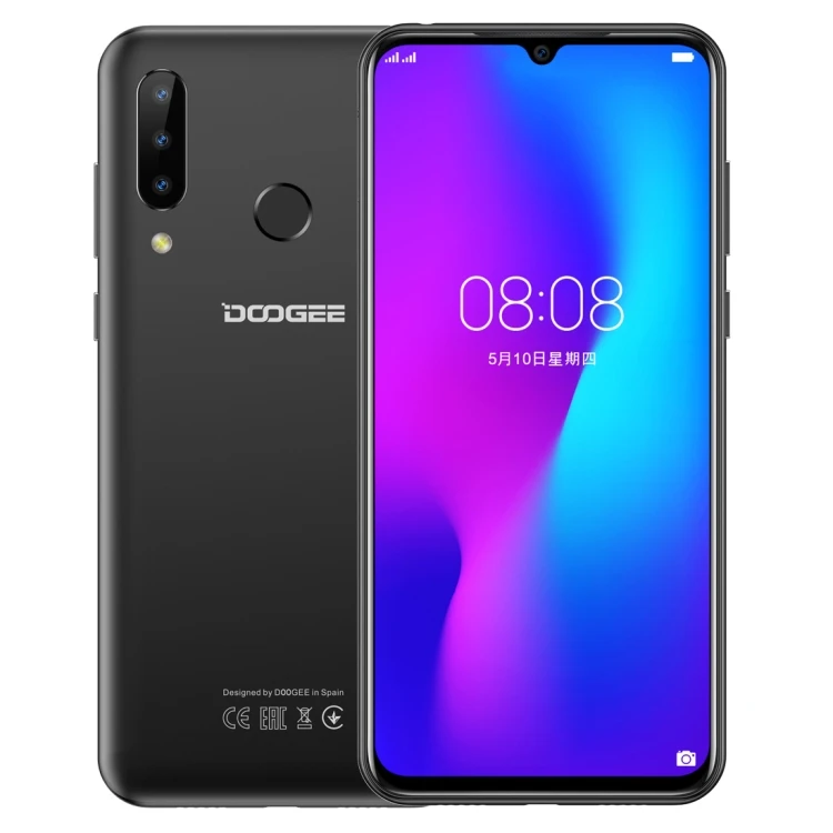 2020 Dropshipping DOOGEE N20 Smartphone Triple AI OIS Cameras 4GB+64GB 6.3 inch Waterdrop Notch Screen Android 9.0 Mobile Phone