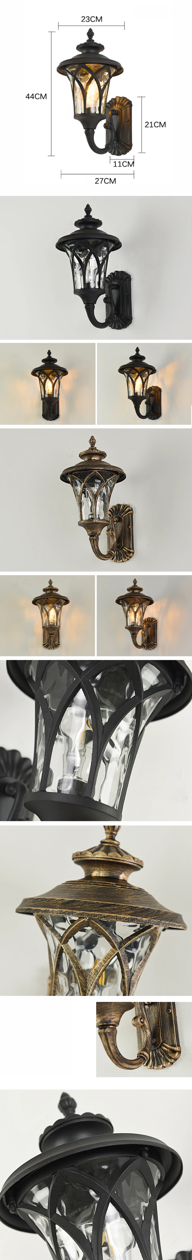 2020 Newest Antique Aluminium Led Wall Lights For Exterior Balcony Patio high bay lights factory lighting outdoor wall lamps