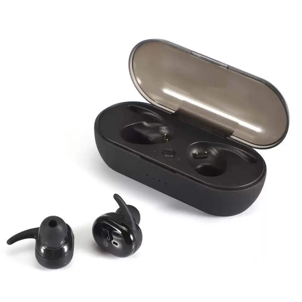 

Cross border new private model headset wireless two ear sports black technology stereo touch TWS headset customization