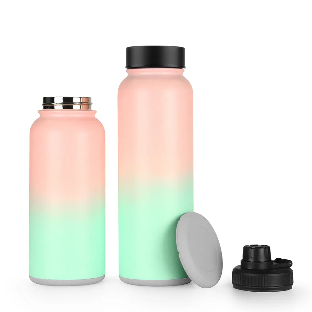 

New 32oz/40oz double wall stainless steel water bottle vacuum insulated bottle custom logo gym water bottle, Customized color