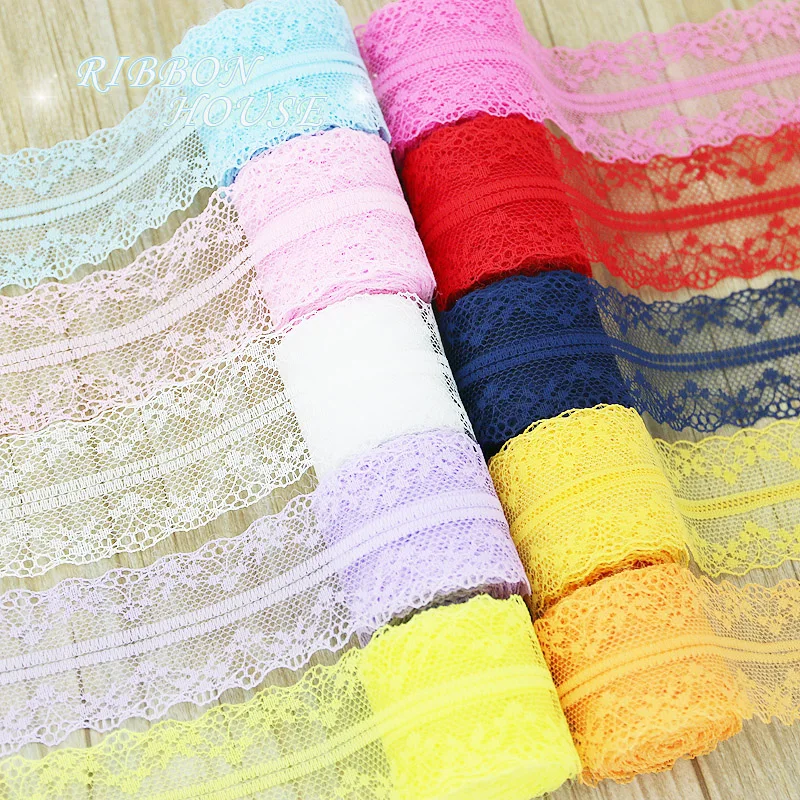 

(10 yards/roll) 40mm trim lace fabric ribbon Webbing Decoration Love gift packing Material roll wholesale
