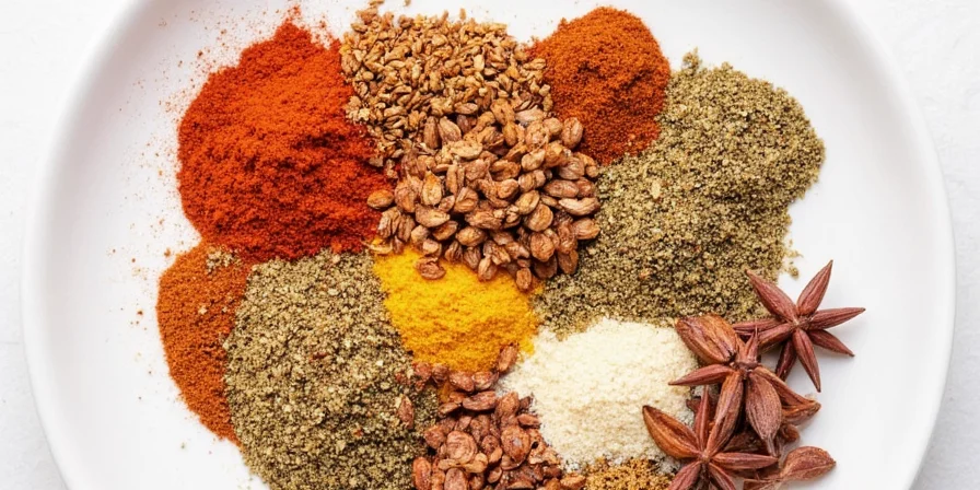 Collection of spice jars used in turkey brine