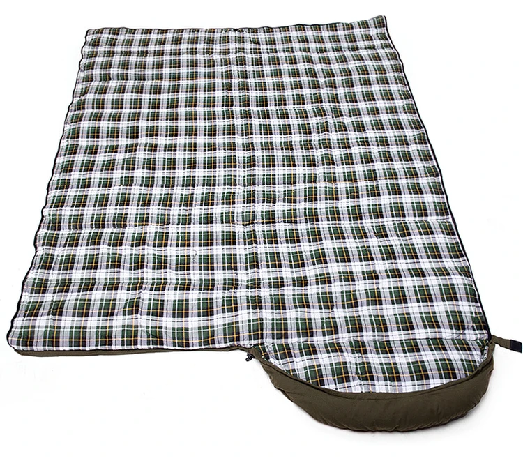 
Custom Heavy Duty Cotton Canvas Shell Fleece Lining Sleeping Bag 