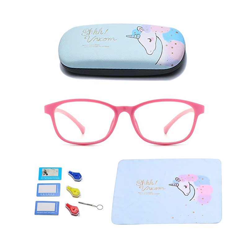 

Eyewear Glass Frame Kids Optical Glasses Stock Anti Blue Light Glass Computer Game For Kids, 5 colors