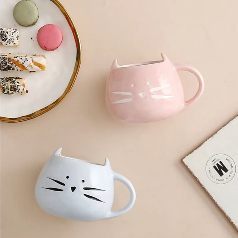 

UCHOME Ceramic Cat Mug, Cat Tea and Coffee Mug, Many colors can be choosed