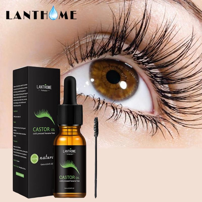 

Custom Private Label Eyelashes Eyebrows Hair Growth Essential Oil Refined Castor Oil Organic Eyelash Enhancer Eyelash Growth Oil