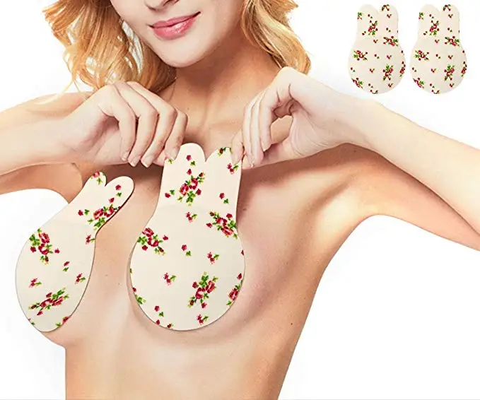 

Wholesale rabbit ear sexy strapless backless adhesive Invisible silicone bra BIG SIZE