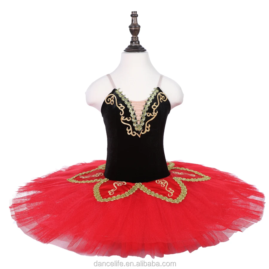 

CP074 Classical Ballet red flowers Tutu Leotard Dress For Kids Lycra ballet tutu wholesale stage performance clothing