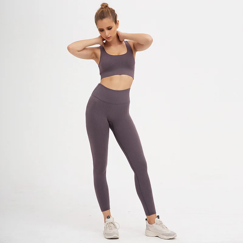 

High quality women yoga sets fitness active wear yoga pants and sports bra sets women's sportswear yoga set workout clothes, Customized