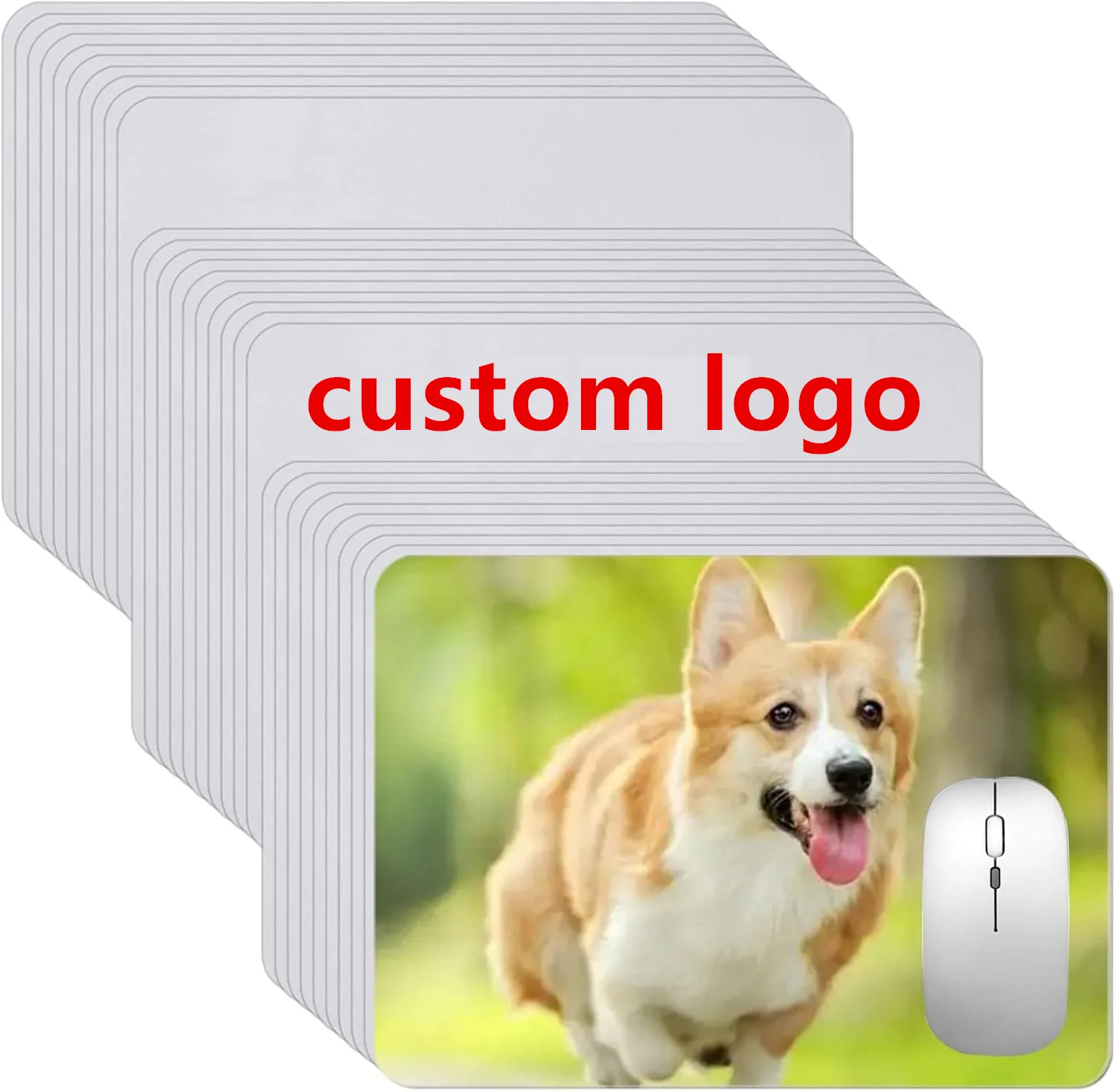 Sublimation Mouse Pad Blanks Custom Size logo Transfer Heat Press Neoprene Print Printed Rubber Mousepad Blank Mouse Pads
