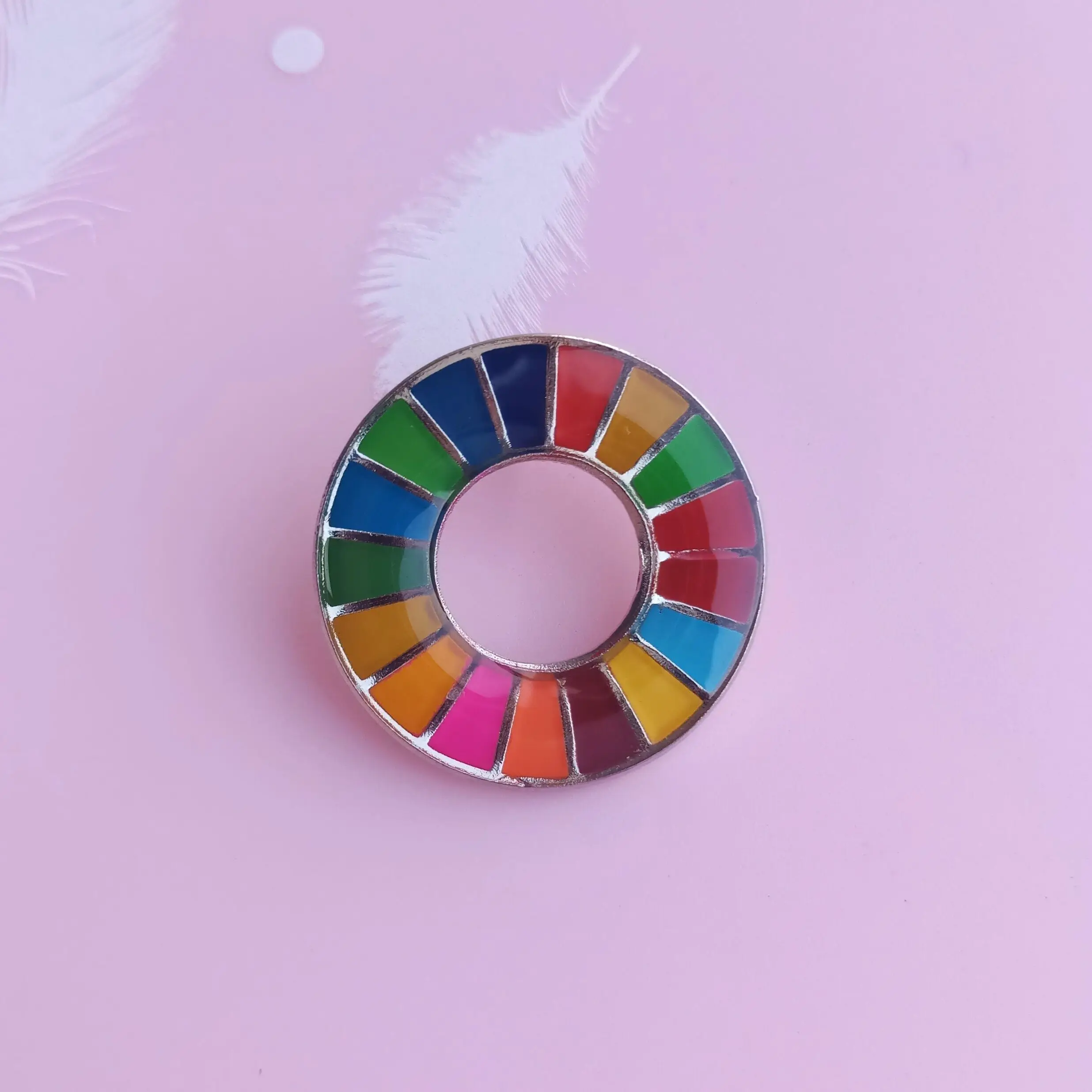 Sdg Enamel Pin,Sustainable Development Goals Pin With Epoxy - Buy Leaf ...