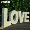 3D solide white huge metal vintage floral love marquee letter for marriage wedding decoration