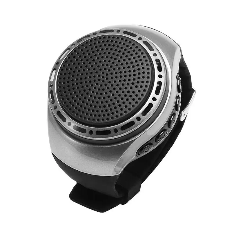 

U6 Wrist Watch BT Speaker Card with Radio FM Portable Outdoor Sports Running LED Colorful Suport Up to 32GB Memory Card