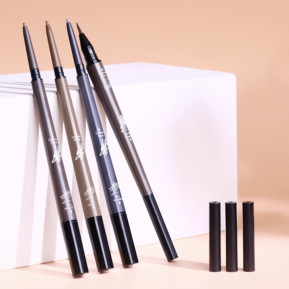 

Original Music Flower Cosmetic Eyes Makeup Matte Natural Liquid Waterpoof Longlasting Double Head Eyebrow Pencil +Eyebrows Tint