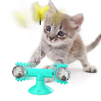 

Amazon's New Cat Toys Windmill Cat Turntable Pet Funny Cat Stick