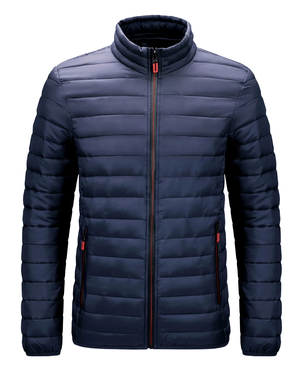 

men's quilted jacket fashion puffy winter padded coat Men's Lightweight Jacket with hoodie
