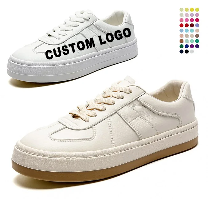 

World-Win 2021 high quality skateboarding Shoes custom logo white shoes sneakers small MOQ for men, White/beige