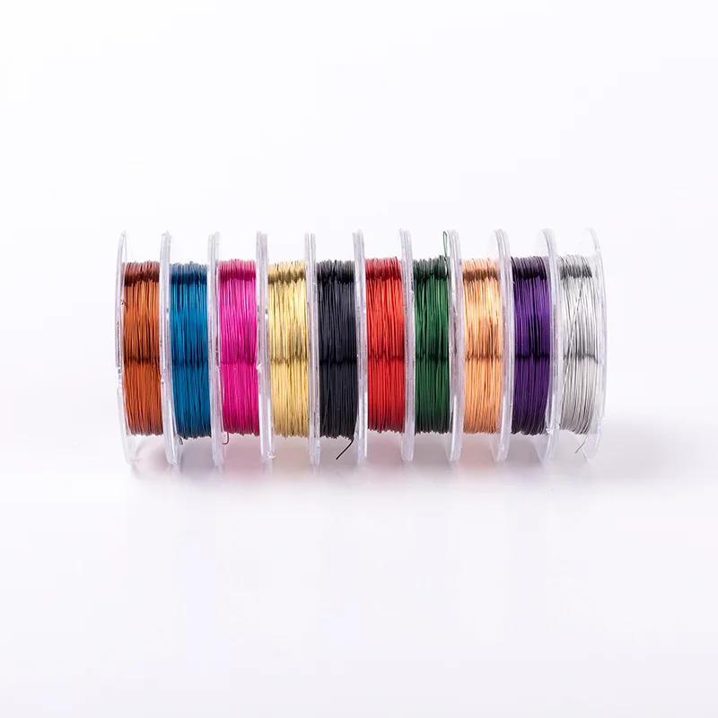 

Colorful 0.38mm 0.3mm Wrapping 28 Gauge Craft Bead Wire Jewelry Steel Copper Wire Wholesale For Jewelry Beading