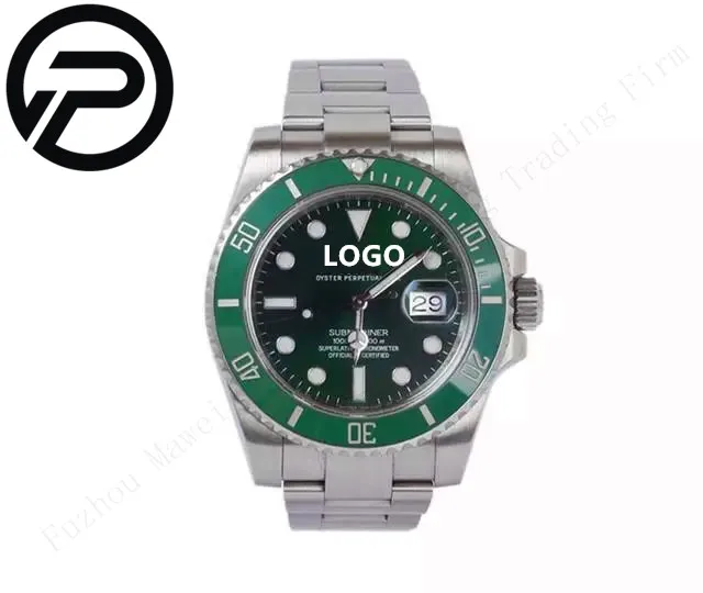 

2021 new NOOB factory V12 version 40mm904 steel 3135 all-in-one movement ceramic bezel green surface Rollexables` watch