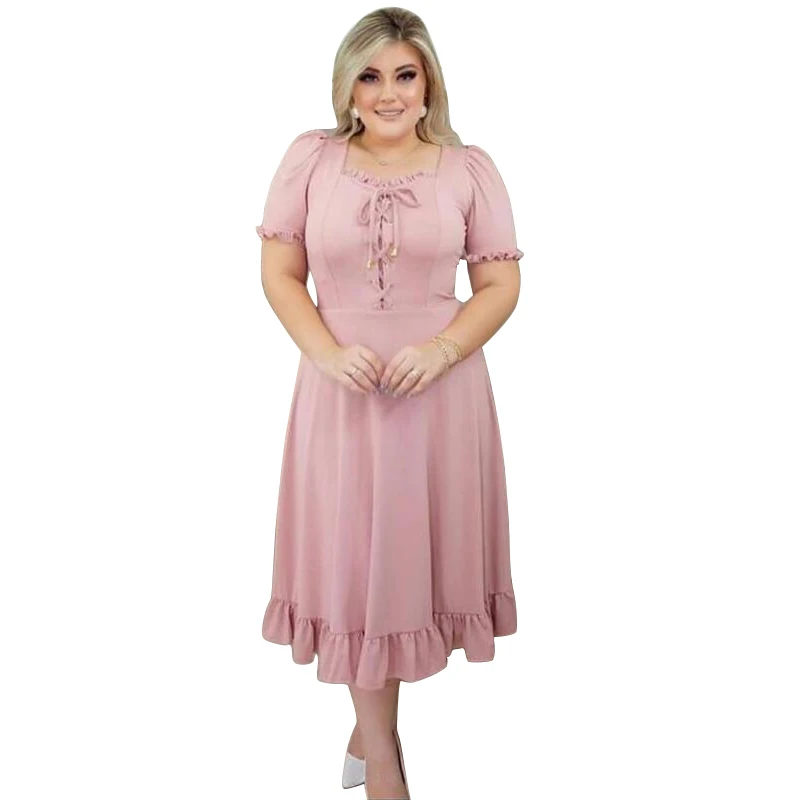 

women plus size evening dresses elegant v-neck ruffles chiffon dress
