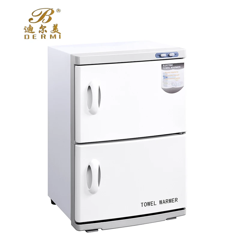 

Chinese government certification of disinfection products Double Door UV Sterilizer 46L Electric towel warmer CE ROHS, White