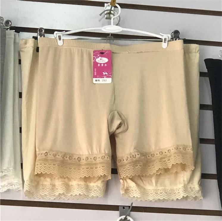 

0.68 Dollars NK149 Factory price Lace cotton 3 size plus Underpant safety pants girls anti emptied safety underpants for women, Mix color