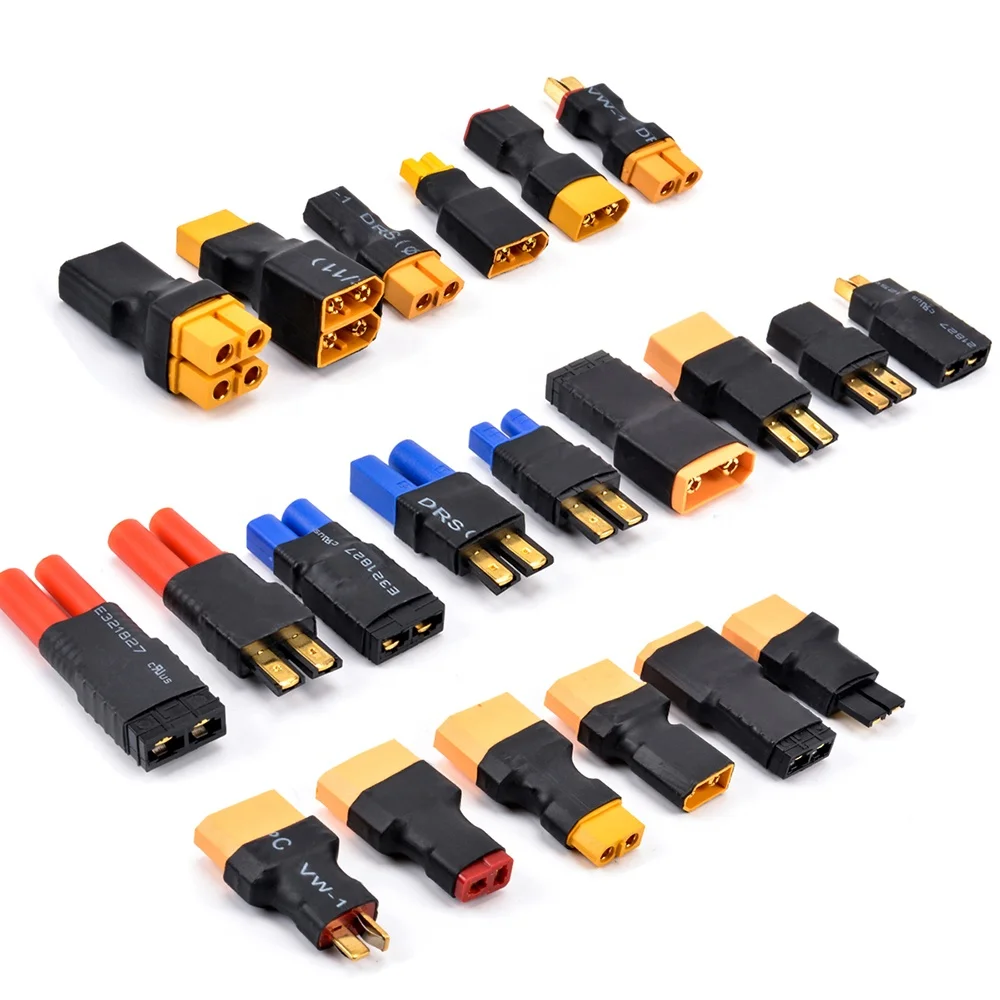 

Amass XT30 XT60 XT90 TRX EC5 EC3 Deans T Plug HXT Female to Male Connectors Plug Adapter RC Lipo Battery Control Parts DIY