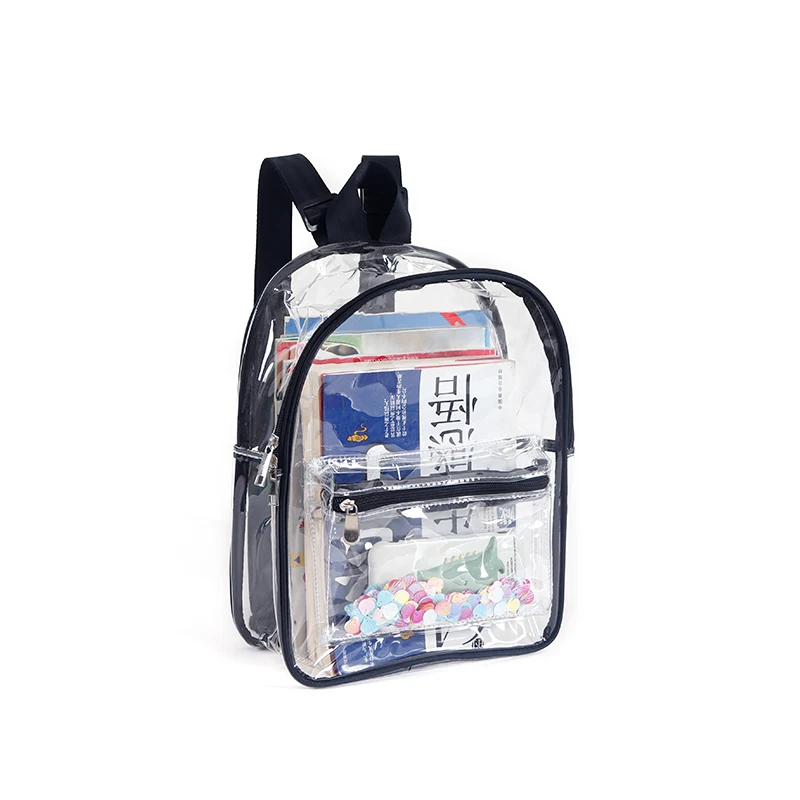 

wholesale transparent plastic backpack girls schoolbag student travel bookbag clear pvc school bags for kids, Pink,green,black