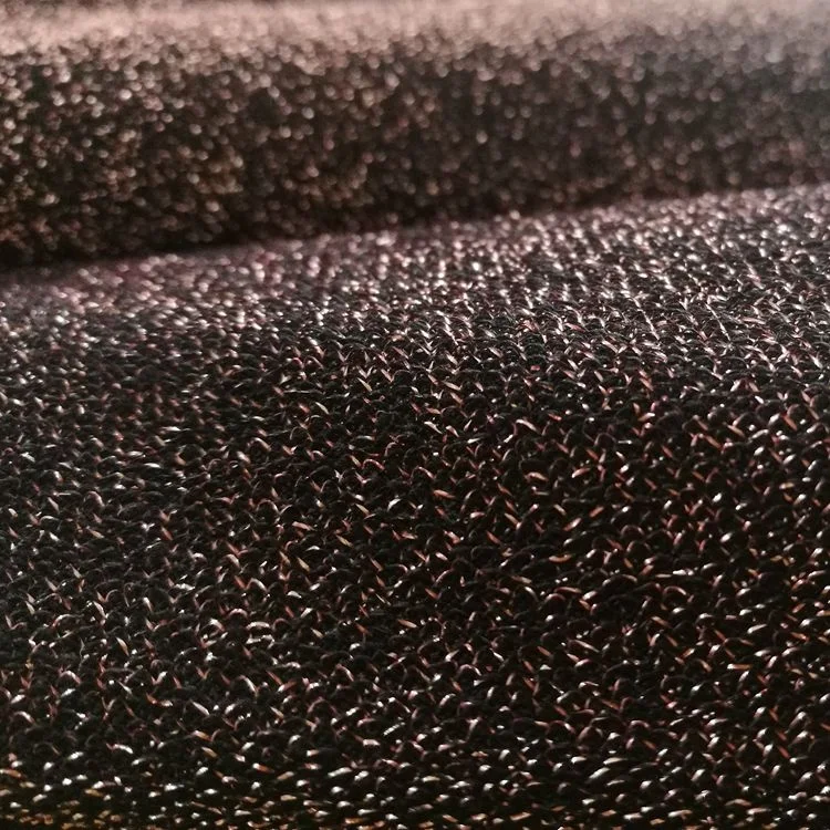 
polyester spandex lurex knitted with metallic yarn lurex swimwear fabric for evening dress 