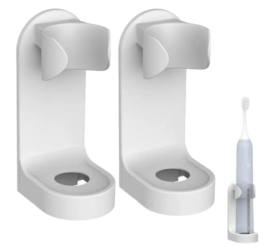 

Self-adhesive plastic electric toothbrush holder storage rack wall mounted toothbrush plastic storage box, 2 colors