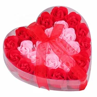 

24pcs Factory Directly Sale Wholesale Artificial Rose Soap Flower for Mother's Day Valentine's Day Gift