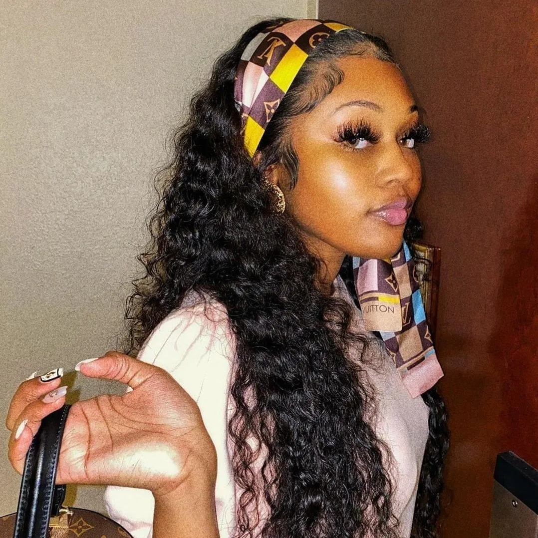 

iFiner pre plucked private label lace front wigs, afro curl hd lace front wig with baby hair