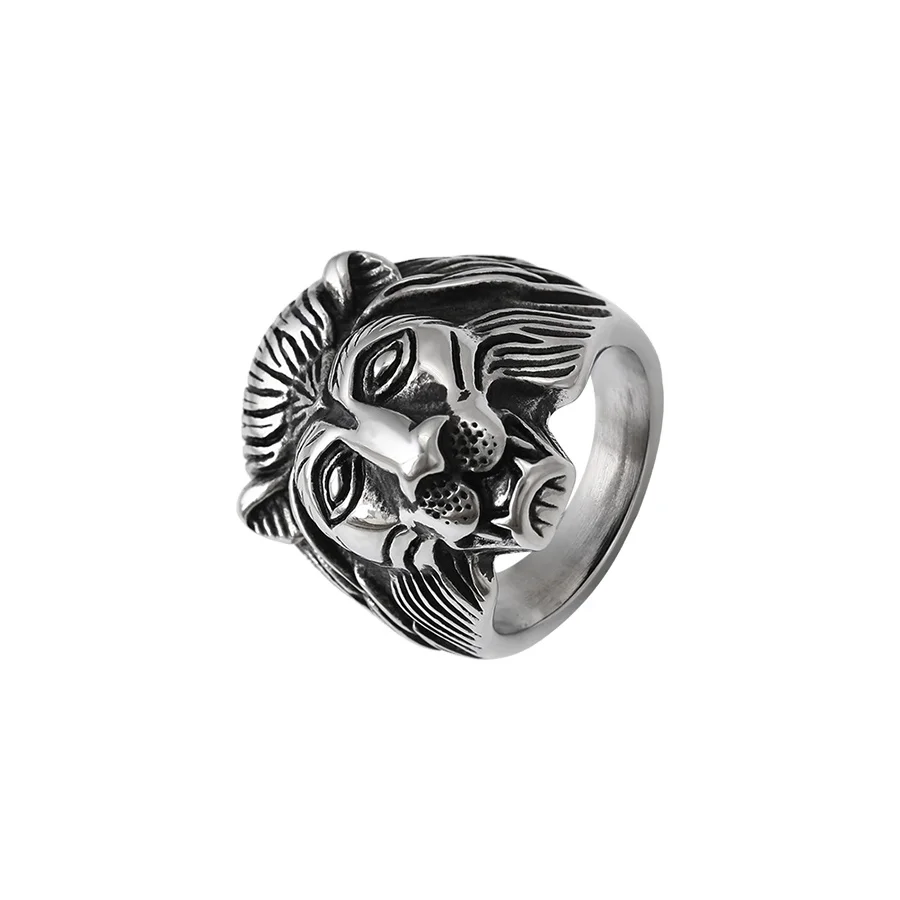 

15780 Xu Ping jewelry high sense neutral cool lion like animal modeling series of retro neutral hip hip style ring