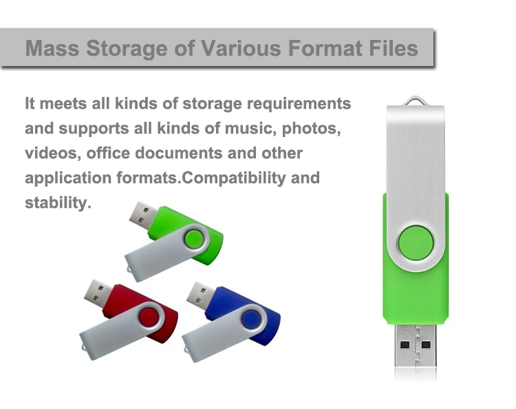 Rotate Metal Gift USB Flash Drives Bulk Cheap Swivel 1GB Corporate - ANKUX.COM