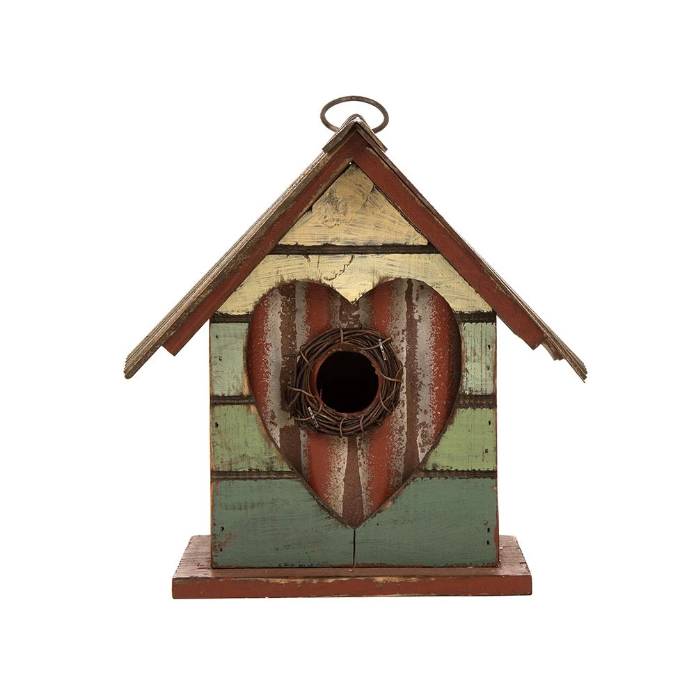 Custom Handpainted Colorful Outdoor Wooden Bird Houses Wooden Bird Cage