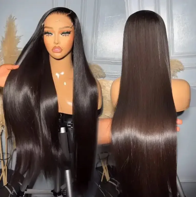 Real HD Lace Front Wig 13x6 Virgin Brazilian Hair Glueless Full Frontal Wig Pre-Plucked Raw Vietnamese Straight Long Lasting