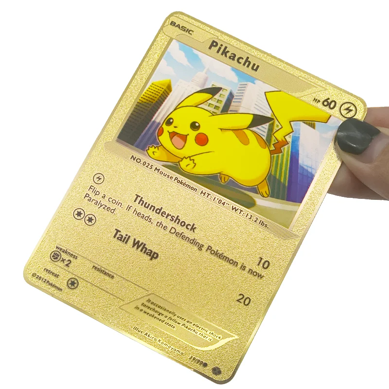 

Fast Shipping Pikachu Vmax Trading Cards Charizard GX 1999 Rainbow Metal Pokemon Game Card
