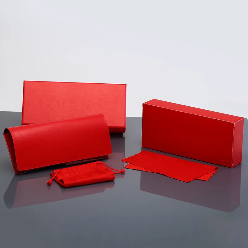 

Eyeglasses Box Pouch Cloth Set Soft Custom Logo Packaging Case Leather Spectacle Case & bags hard case, Customized color