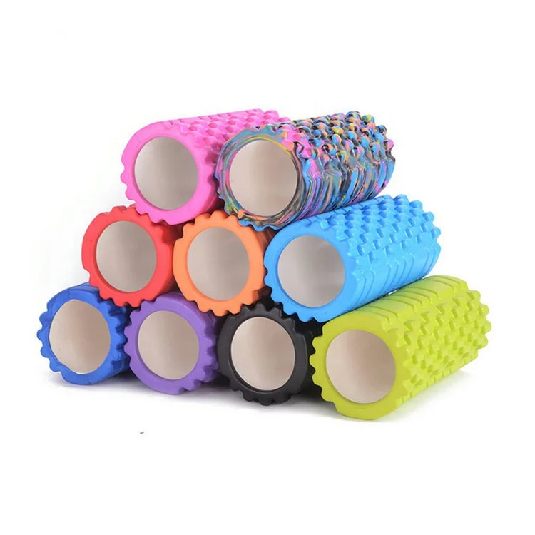 

Wholesale Leg Muscle Massage Hollow Yoga EVA High Denstiy Foam Roller, Customize color