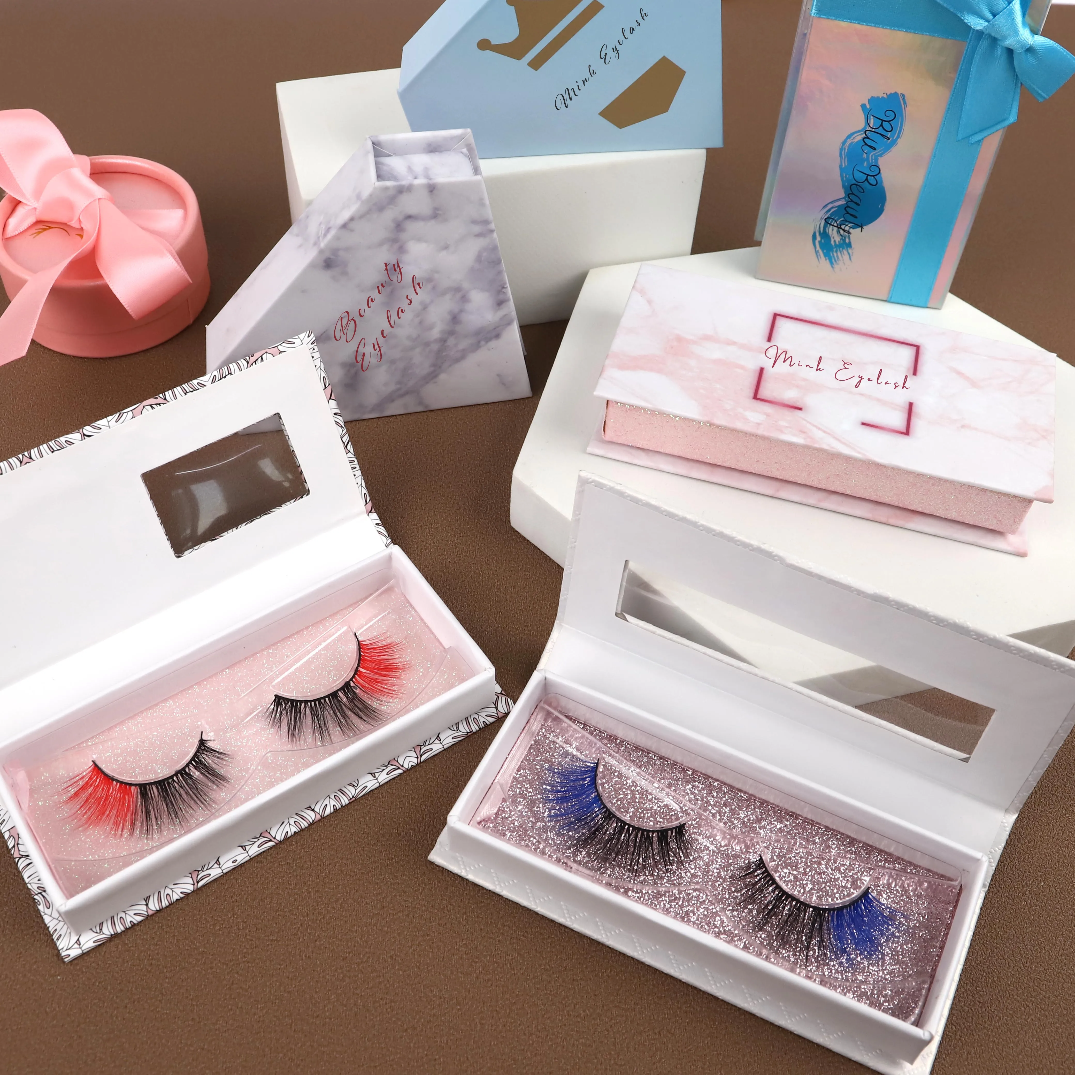 

Wholesale 3D Mink Eyelashes custom packaging Logo Brand Lashes Vendors