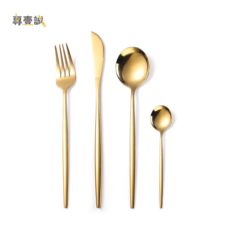 

Wedding Black Cutlery Set Portugal Color PVD Stainless Steel Flat Handle Gold Flatware, Gold,silver,rose gold,black,colorful