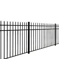 

Guangzhou Factory angle top used in private hot galvanized elegant villa black wrought iron fence