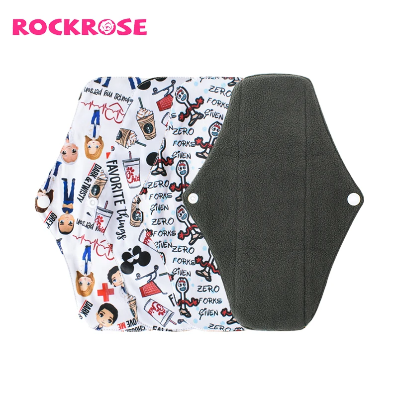 

RockRose Random Color Size18*25cm Reusable Menstrual Pads Washable Bamboo Charcoal Sanitary Towels Daily Pads Women's Gaskets