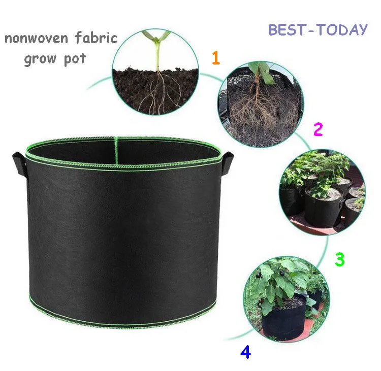 100 gallons felt fabric garden pots, felt nonwoven vegetable growing bag