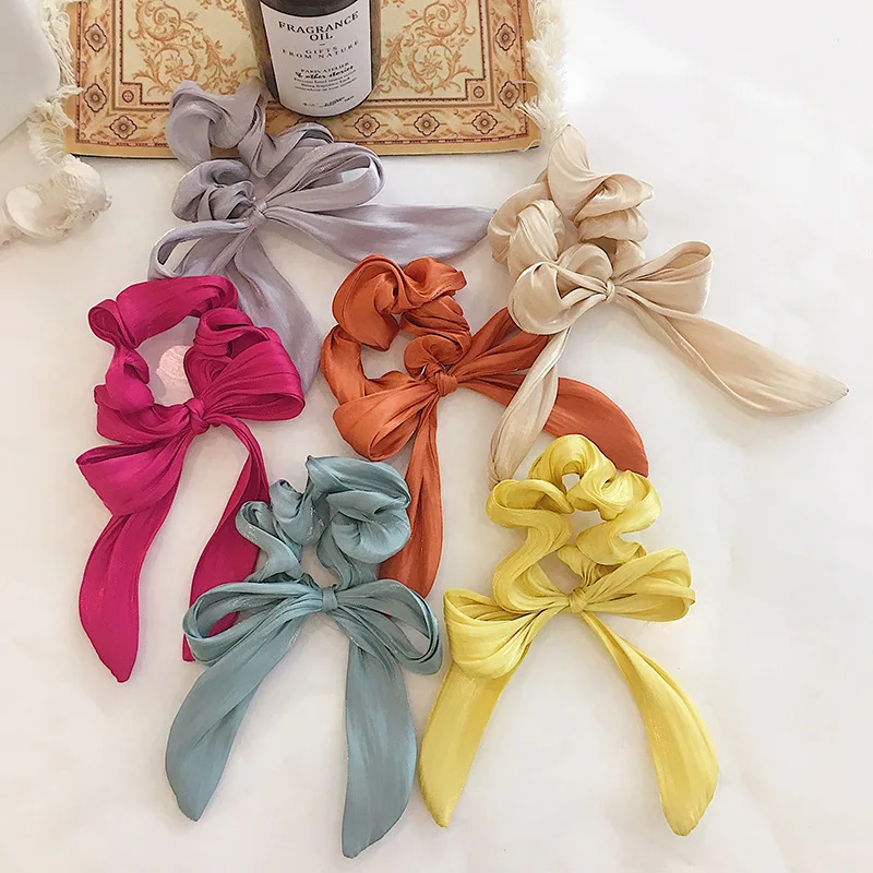 

OUYE fashion hair elastic ties rope Wholesale bow designer hair accessories women colorful summer hair accessories
