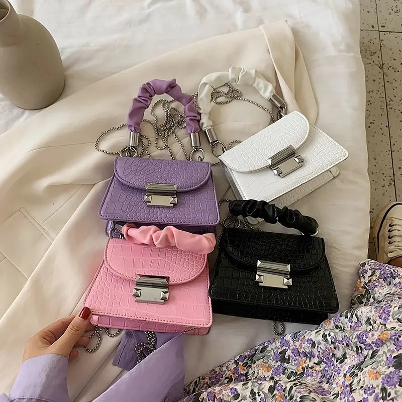 

High quality New Arrivals Fashion Ladies Mini Handbags Purple Hand Bags Mini Purses For Women