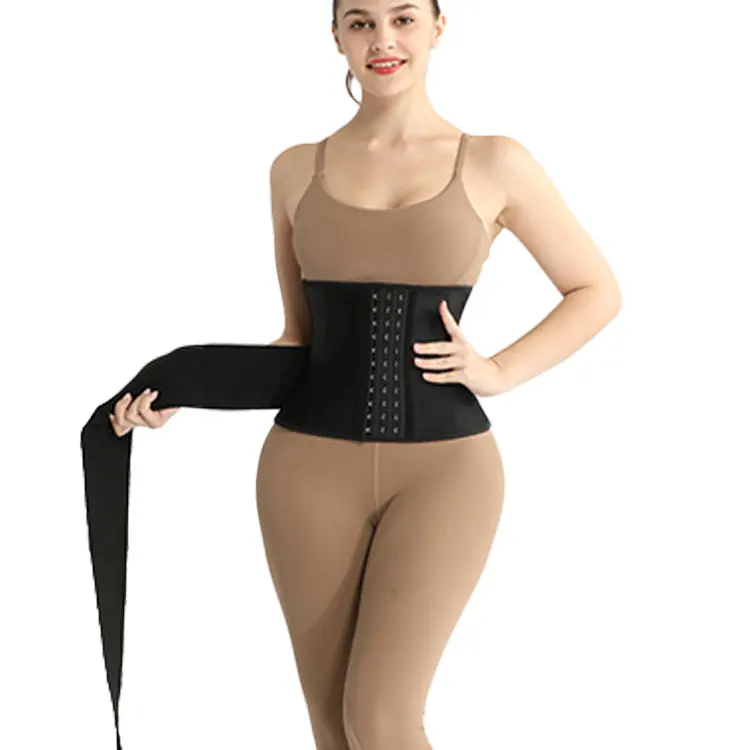 

Dropshipping Hourglass Corset Shaper Tight Fittings Compression Tummy Wrap Fat Belly Control Latex Waist Trainer