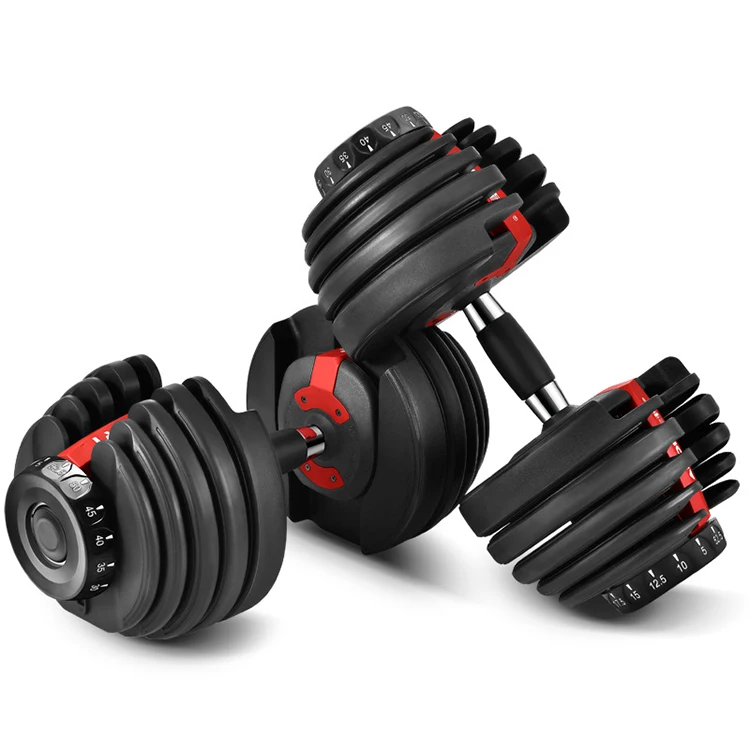 

Wholesale weights lifting Adjustable Fitness Equipment rubber hex Dumbbells set, Black