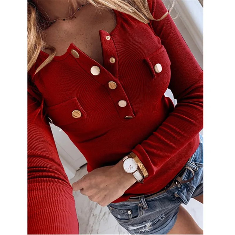 

Autumn And Winter Amazon Oversize Women Blouses Solid Color Long Sleeve Bottoming Shirt Sweater Plus Size Women Tops