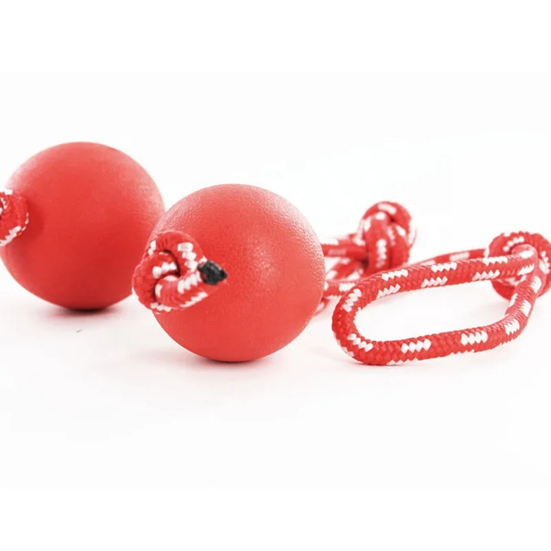 

Pet TPR toy Rope Rubber Ball Dog Toy Stretch Ball Training Funny Toy Bite Resistant Wholesale, Red